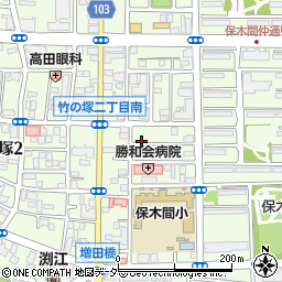 竹の塚3丁目14岩田邸☆akippa駐車場周辺の地図