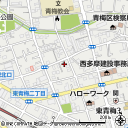 東京都青梅市東青梅3丁目4-21周辺の地図