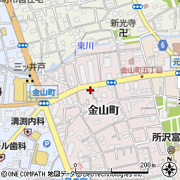 埼玉県所沢市金山町13-14周辺の地図