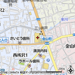 西友西所沢店駐車場周辺の地図