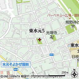 上新記念公園トイレ周辺の地図