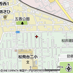 千葉県松戸市松飛台14-18周辺の地図