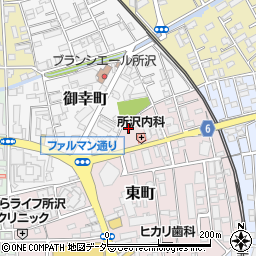 埼玉県所沢市東町22-11周辺の地図