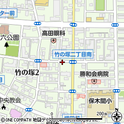 リパーク竹の塚２丁目駐車場周辺の地図