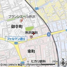 埼玉県所沢市東町22-17周辺の地図