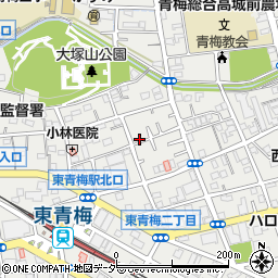 東京都青梅市東青梅2丁目21-1周辺の地図