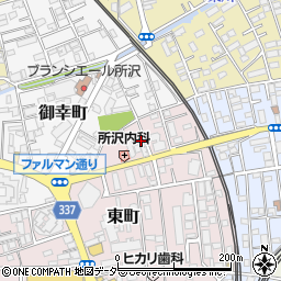埼玉県所沢市東町22-18周辺の地図