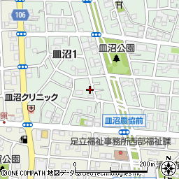 東京都足立区皿沼1丁目3-12周辺の地図