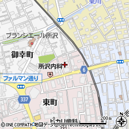 埼玉県所沢市東町23周辺の地図