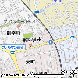 埼玉県所沢市東町23周辺の地図