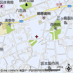 矢荻荘公園周辺の地図