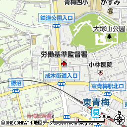 東京労働局　労働基準監督署青梅労災課周辺の地図