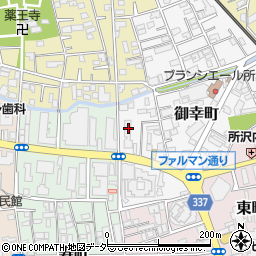 埼玉県所沢市御幸町3-12周辺の地図