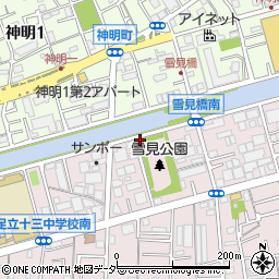 綾瀬警察署神明交番周辺の地図