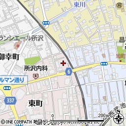 埼玉県所沢市東町24周辺の地図