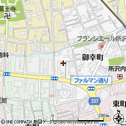 埼玉県所沢市御幸町3-7周辺の地図