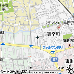 埼玉県所沢市御幸町3周辺の地図