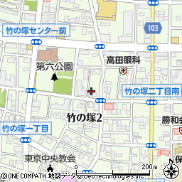 東京都足立区竹の塚2丁目27-4周辺の地図