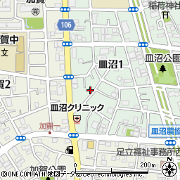 東京都足立区皿沼1丁目9-19周辺の地図