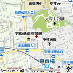 東京都青梅市東青梅2丁目6周辺の地図