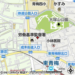 東京都青梅市東青梅2丁目6-8周辺の地図