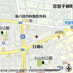 千葉県松戸市日暮6丁目75周辺の地図