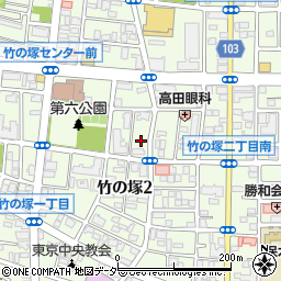 東京都足立区竹の塚2丁目27-13周辺の地図