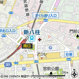 千葉銀行　常盤平支店周辺の地図