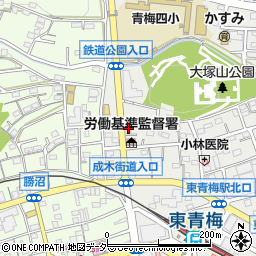東京都青梅市東青梅2丁目6-1周辺の地図