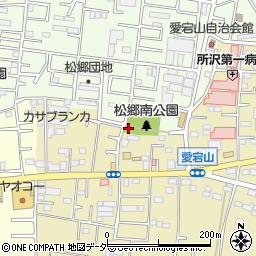 松郷南公園トイレ周辺の地図
