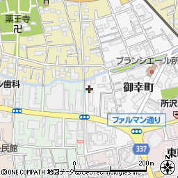 埼玉県所沢市御幸町3-18周辺の地図
