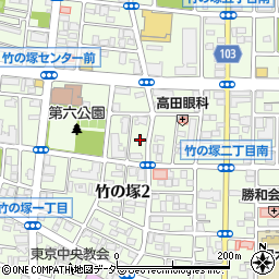 東京都足立区竹の塚2丁目27周辺の地図