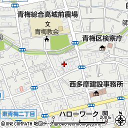 東京都青梅市東青梅3丁目16周辺の地図