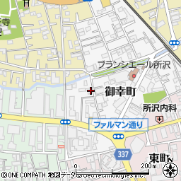埼玉県所沢市御幸町3-3周辺の地図