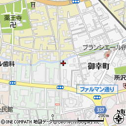 埼玉県所沢市御幸町3-19周辺の地図