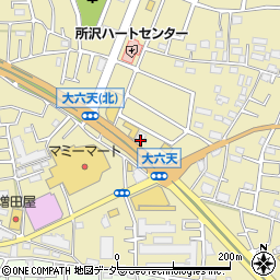 リンガーハット埼玉所沢店周辺の地図