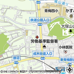 ファミリーマート青梅成木街道店周辺の地図