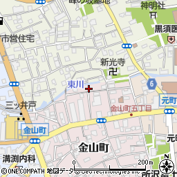 埼玉県所沢市金山町20-5周辺の地図