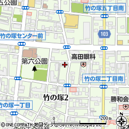 東京都足立区竹の塚2丁目27-11周辺の地図