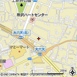 埼玉県所沢市上新井2丁目80周辺の地図