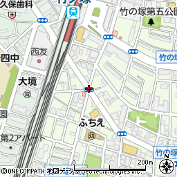 竹の塚駅南周辺の地図