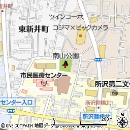 南山公園周辺の地図