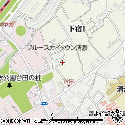 東京都清瀬市下宿1丁目167-6周辺の地図
