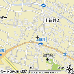 埼玉県所沢市上新井2丁目70周辺の地図