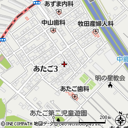 埼玉県新座市あたご3丁目周辺の地図