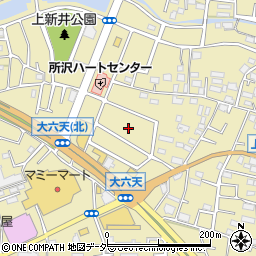 埼玉県所沢市上新井2丁目79周辺の地図