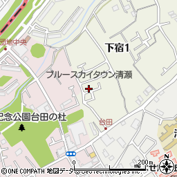 東京都清瀬市下宿1丁目167-15周辺の地図