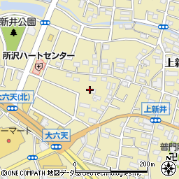 埼玉県所沢市上新井2丁目75周辺の地図