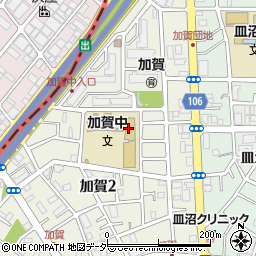 足立区立加賀中学校周辺の地図