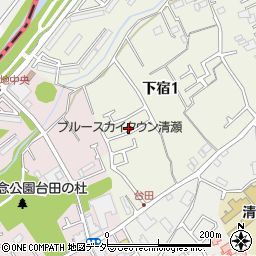 東京都清瀬市下宿1丁目167-36周辺の地図